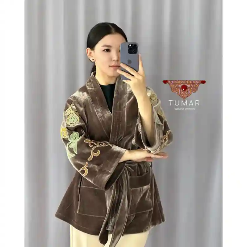 Кимино коричневое размер 46